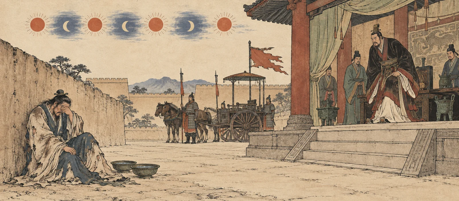 申包胥哭秦庭配图