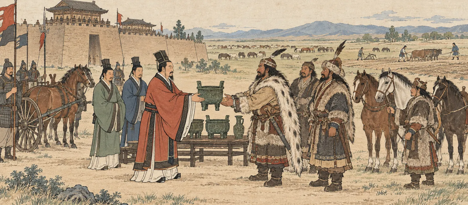 魏绛和戎配图