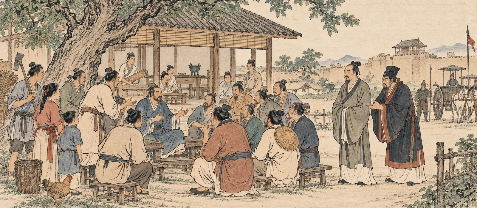 子产不毁乡校配图